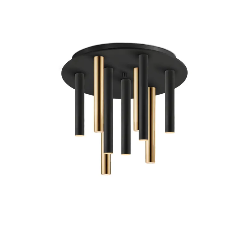Plafoniera Schuller ·Varas· Ceiling Lamp Gold/Black 9L 374088 Led Spania