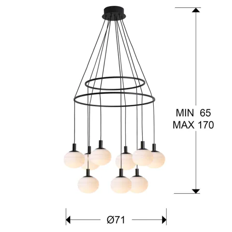 Suspensie Schuller ·Global· Lamp 9L Ø71 Dimmable 384094D G9 Spania