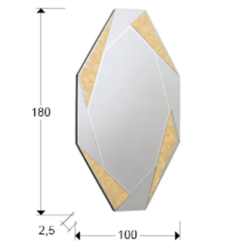 Oglinda de Camera Schuller ·Laverna· Large Mirror, Gold 434829 Spania