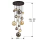 Suspensie Schuller ·Dark· Lamp 14L., Black/Brass 439015 G9 Spania
