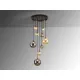 Suspensie Schuller ·Dark· Lamp 9L., Black/Brass 439176 G9 Spania