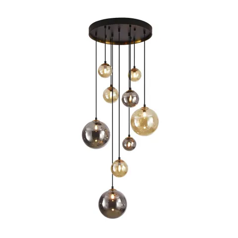 Suspensie Schuller ·Dark· Lamp 9L., Black/Brass 439176 G9 Spania
