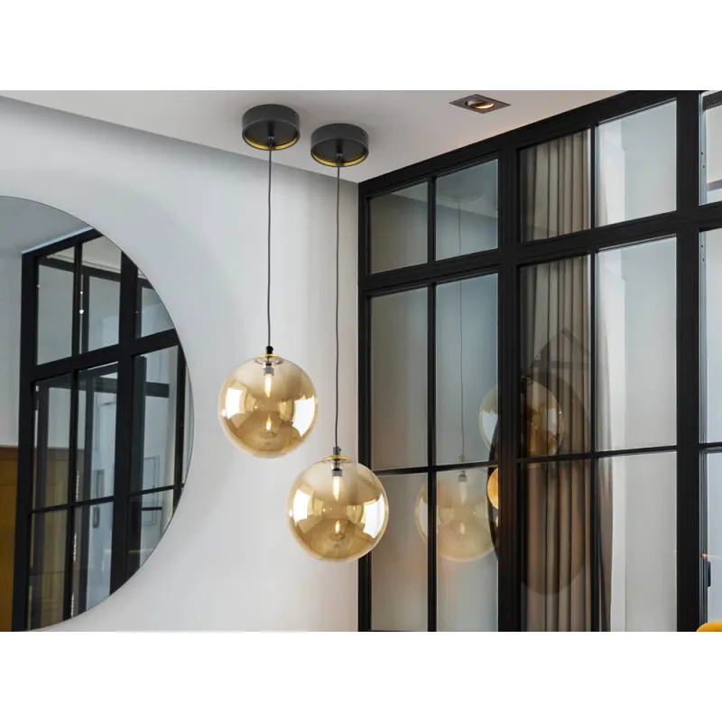 Pendul Schuller ·Dark· Lamp 1L 20D, Black-Brass 439381 G9 Spania