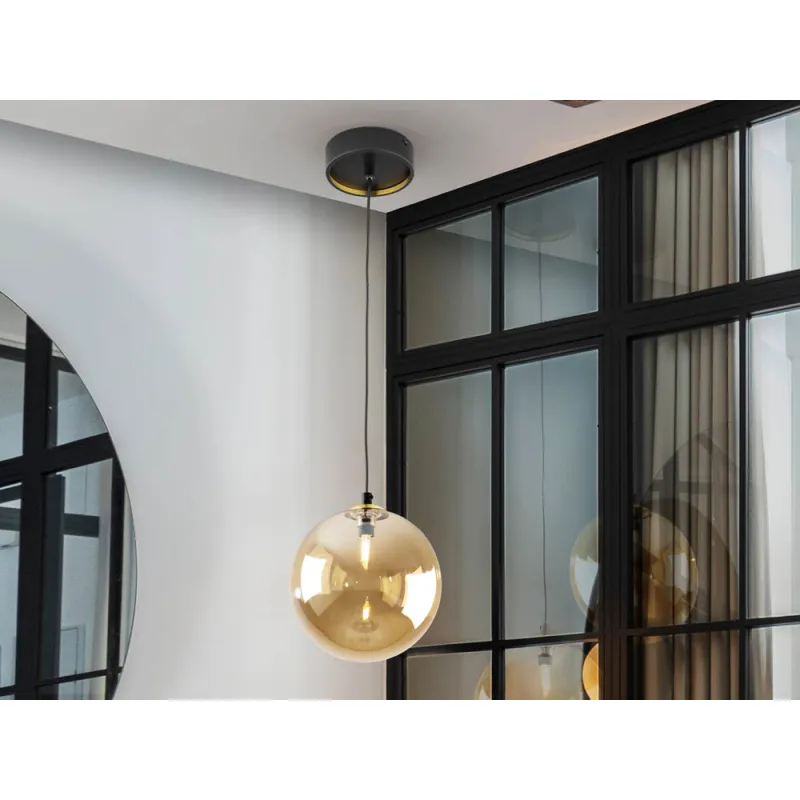 Pendul Schuller ·Dark· Lamp 1L 20D, Black-Brass 439381 G9 Spania