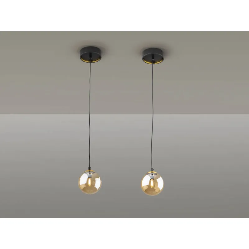 Pendul Schuller ·Dark· Lamp 1L., 12D, Black-Brass 439428 G9 Spania