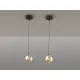 Pendul Schuller ·Dark· Lamp 1L., 12D, Black-Brass 439428 G9 Spania