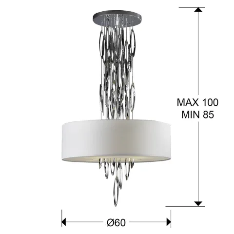 Suspensie Schuller ·Domo· Chrome Pendant, 4L. 49441583 E14 Spania
