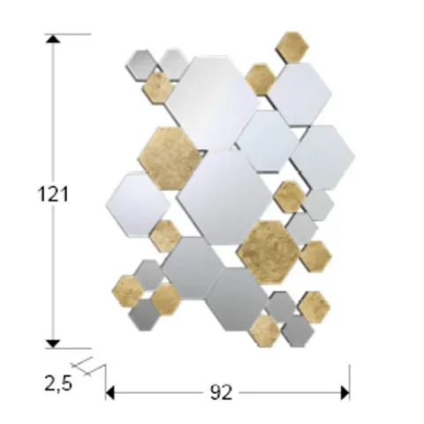 Oglinda de Camera Schuller ·Nadia· Mirror, Gold 521192 Spania