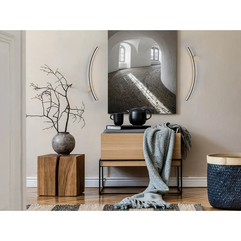 Pendul Schuller Smile - Wall Lamp 1L Black-Gold 522744 Led Spania