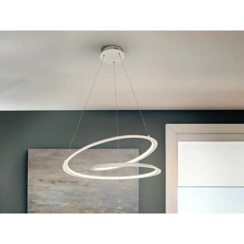 Suspensie Schuller ·Looping· Lamp, White Ø60 527576 Led Spania