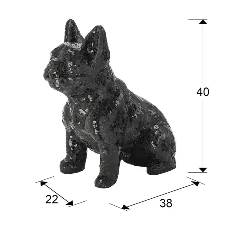 Figurina Decorativa Schuller ·Cody· Bulldog Figure, Black Glass 543823 Spania