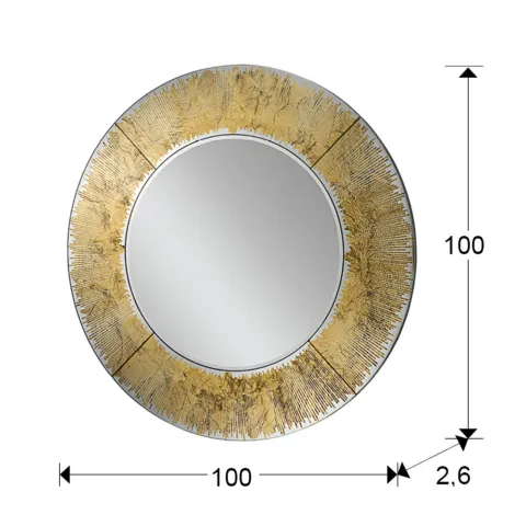 Oglinda de Camera Schuller ·Aurora· Round Mirror, Ø100 593375 Spania
