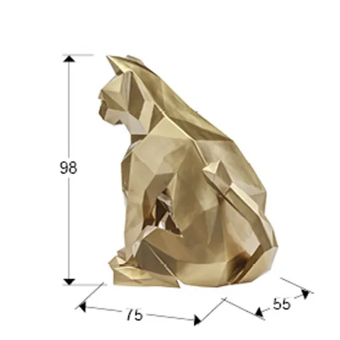 Figurina Decorativa Schuller -Future Cat- Cat Figure, Gold 598743 Spania