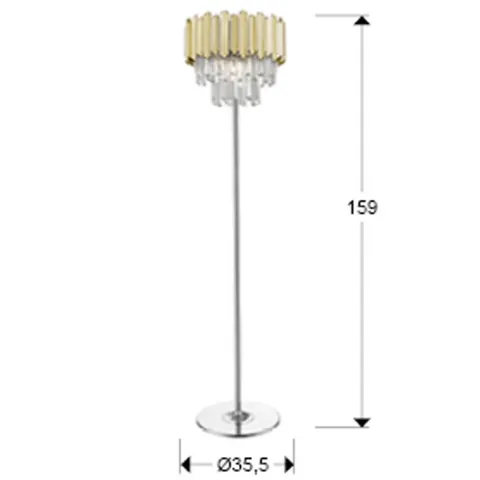 Lampadar Schuller Tiara- Floor Lamp 3L Chrome-Gold 605021 G9 Spania