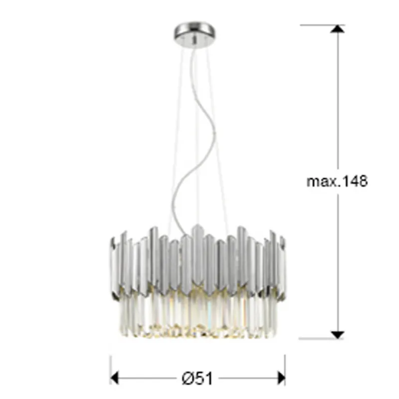 Candelabru Schuller Tiara-  Lamp 6L Chrome 605144 G9 Spania