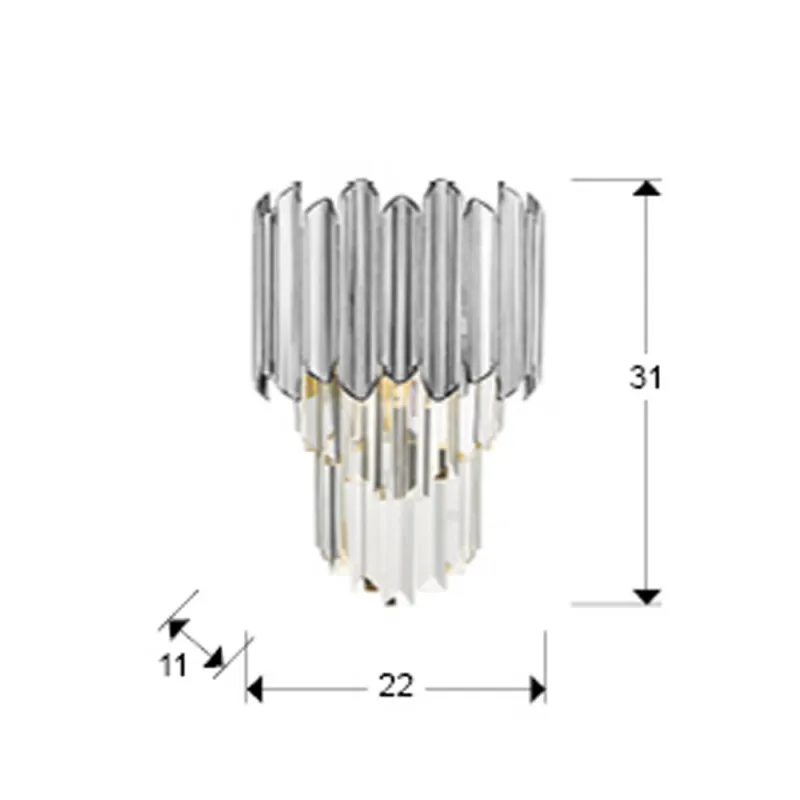 Pendul Schuller Tiara- Wall Lamp 1L Chrome 605359 G9 Spania