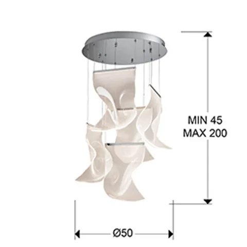 Suspensie Schuller ·Velos Ii· Lamp, 5L, Chrome 609531 Led Spania