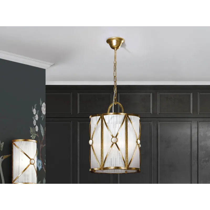 Suspensie Schuller ·Esparta· Lamp 3L., Gold 615372 E14 Spania