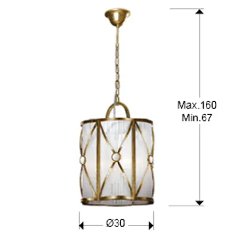 Suspensie Schuller ·Esparta· Lamp 3L., Gold 615372 E14 Spania