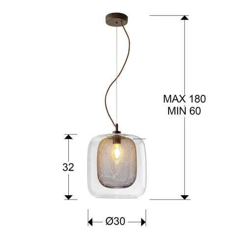 Pendul Schuller Fox ·Chocolate Large Lamp 1L 653732 E27 Spania