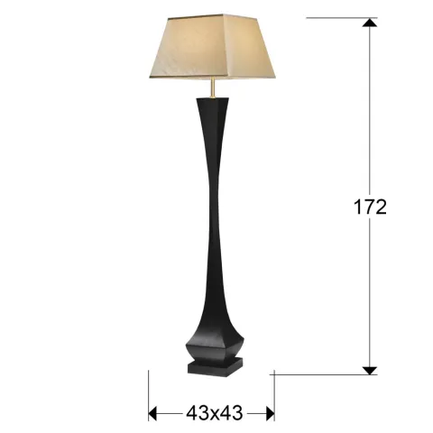 Lampadar Schuller ·Deco· Floor Lamp, Matt Black 662581 E27 Spania