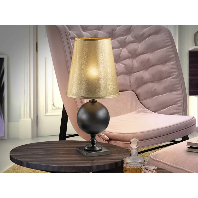 Veioza Schuller ·Terra· Matt Black Table Lamp S/Gold 664479 E27 Spania