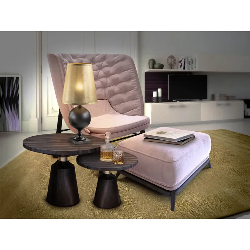 Veioza Schuller ·Terra· Matt Black Table Lamp S/Gold 664479 E27 Spania