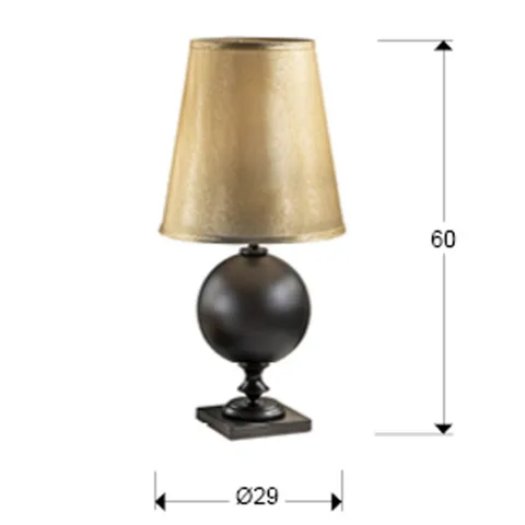 Veioza Schuller ·Terra· Matt Black Table Lamp S/Gold 664479 E27 Spania
