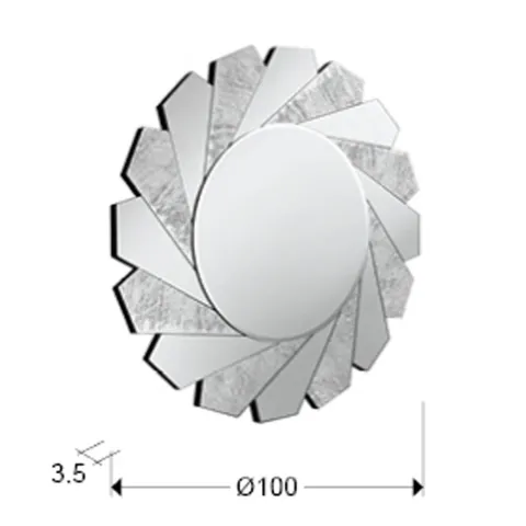 Oglinda de Camera Schuller ·Flavia· Mirror Ø100 Cm Silver 678322 Spania