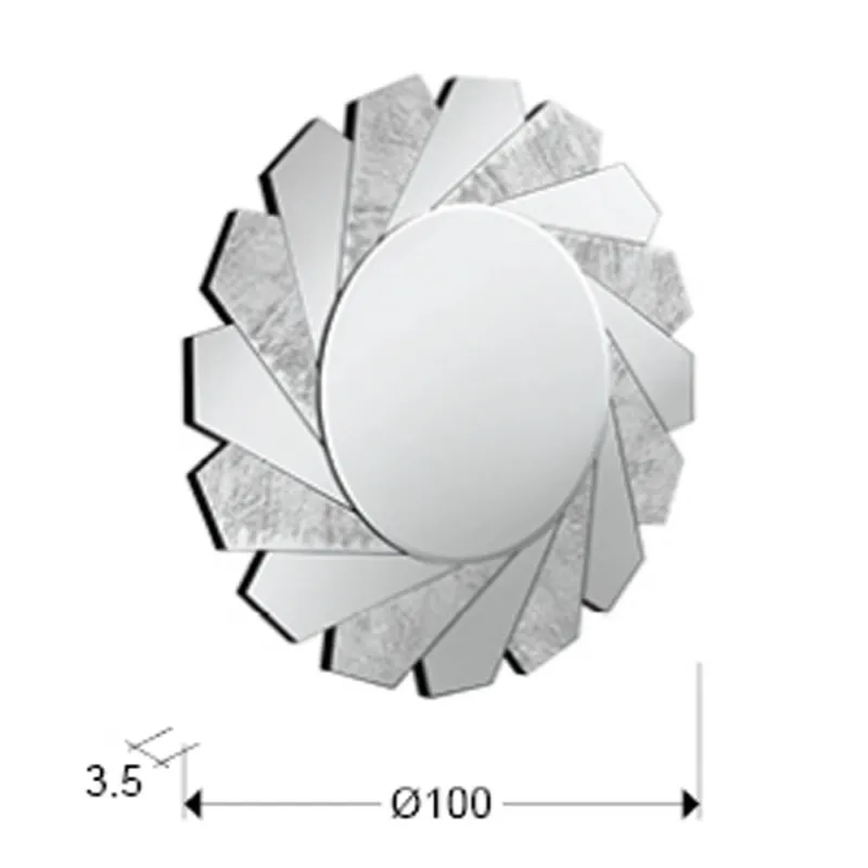 Oglinda de Camera Schuller ·Flavia· Mirror Ø100 Cm Silver 678322 Spania