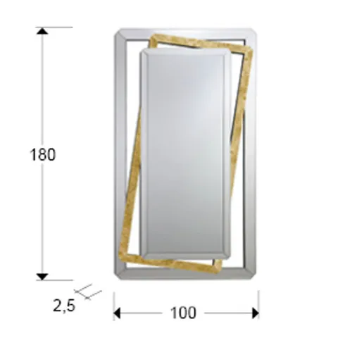 Oglinda de Camera Schuller ·Nora· Mirror, Gold 693646 Spania