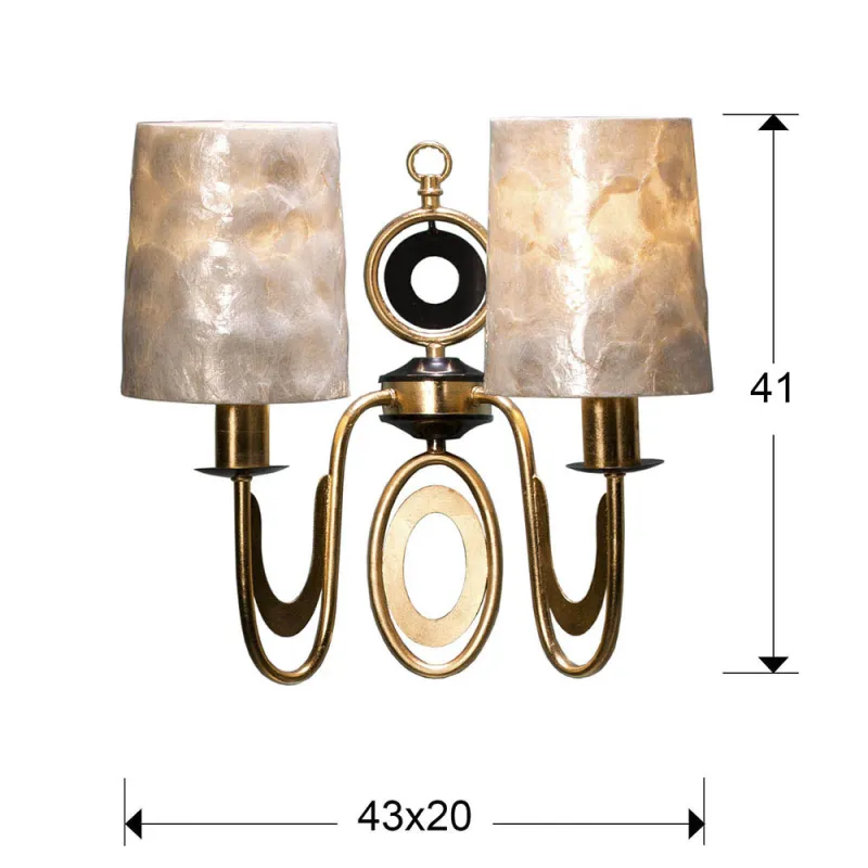Aplica Schuller ·Eden· Gold Wall Lamp, 2L. 716208 E27 Spania