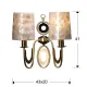 Aplica Schuller ·Eden· Gold Wall Lamp, 2L. 716208 E27 Spania