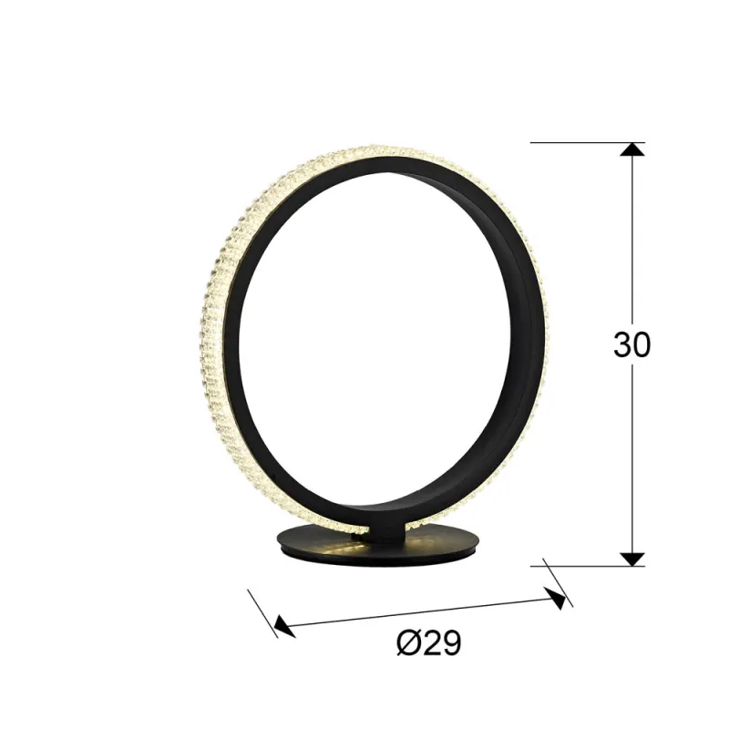 Veioza Schuller ·Ring· Table Lamp, Black 717724 Led Spania