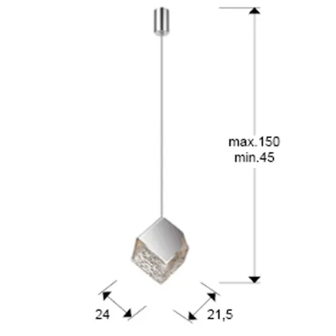 Pendul Schuller ·Priscila· Lamp 1L., Chrome 720120 G9 Spania