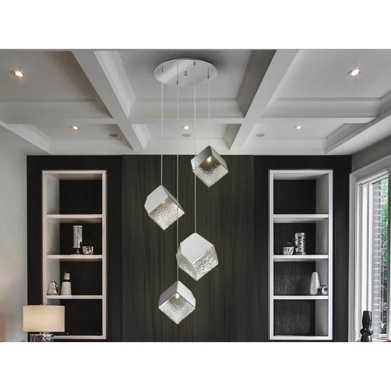 Suspensie Schuller ·Priscila· Lamp 4L., Chrome 720410 G9 Spania