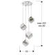 Suspensie Schuller ·Priscila· Lamp 4L., Chrome 720410 G9 Spania