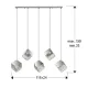 Suspensie Schuller ·Priscila· Lamp 5L., Chrome 720588 G9 Spania