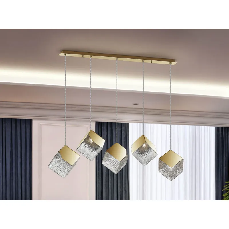Suspensie Schuller ·Priscila· Lamp 5L., Gold 720595 G9 Spania