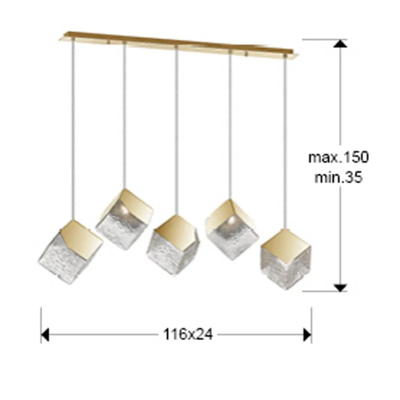 Suspensie Schuller ·Priscila· Lamp 5L., Gold 720595 G9 Spania