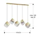 Suspensie Schuller ·Priscila· Lamp 5L., Gold 720595 G9 Spania
