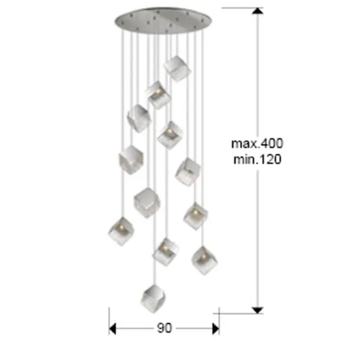 Suspensie Schuller ·Priscila· Lamp 12L., Chrome 721240 G9 Spania
