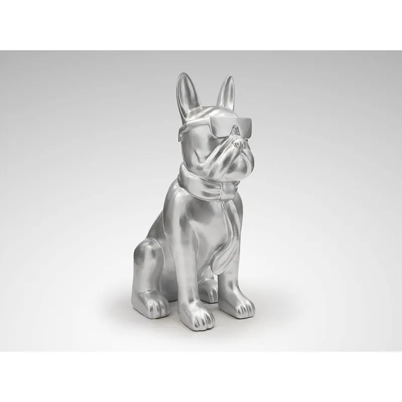Figurina Decorativa Schuller ·Bulldog Frances· Large Figure, Silver 722582 Spania