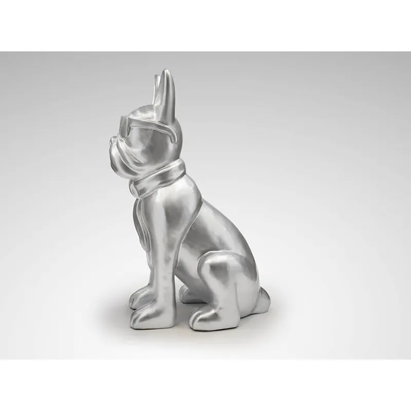 Figurina Decorativa Schuller ·Bulldog Frances· Large Figure, Silver 722582 Spania