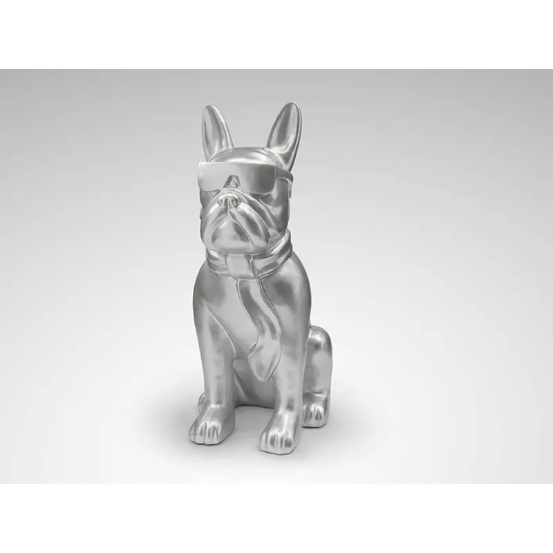 Figurina Decorativa Schuller ·Bulldog Frances· Large Figure, Silver 722582 Spania