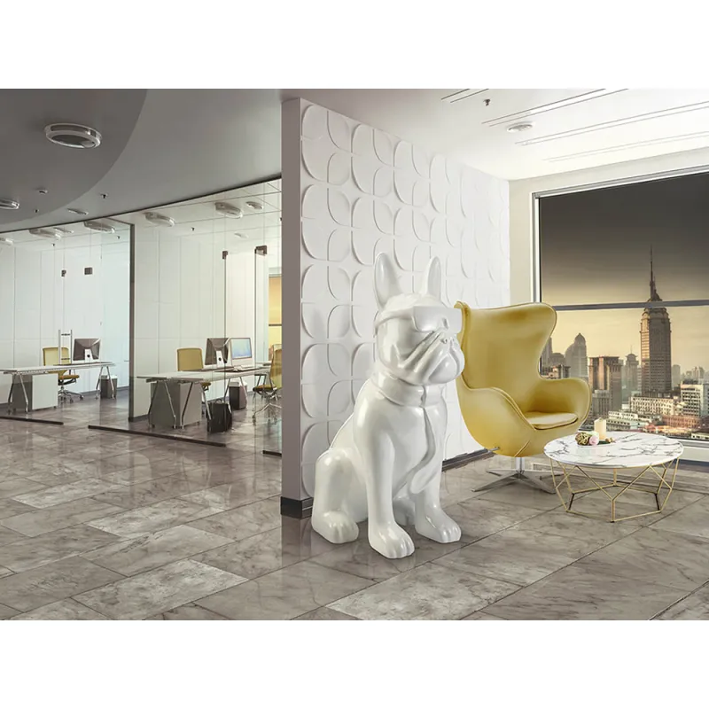 Figurina Decorativa Schuller ·Bulldog Frances· Large Figure, White 722599 Spania