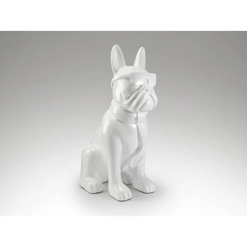 Figurina Decorativa Schuller ·Bulldog Frances· Large Figure, White 722599 Spania