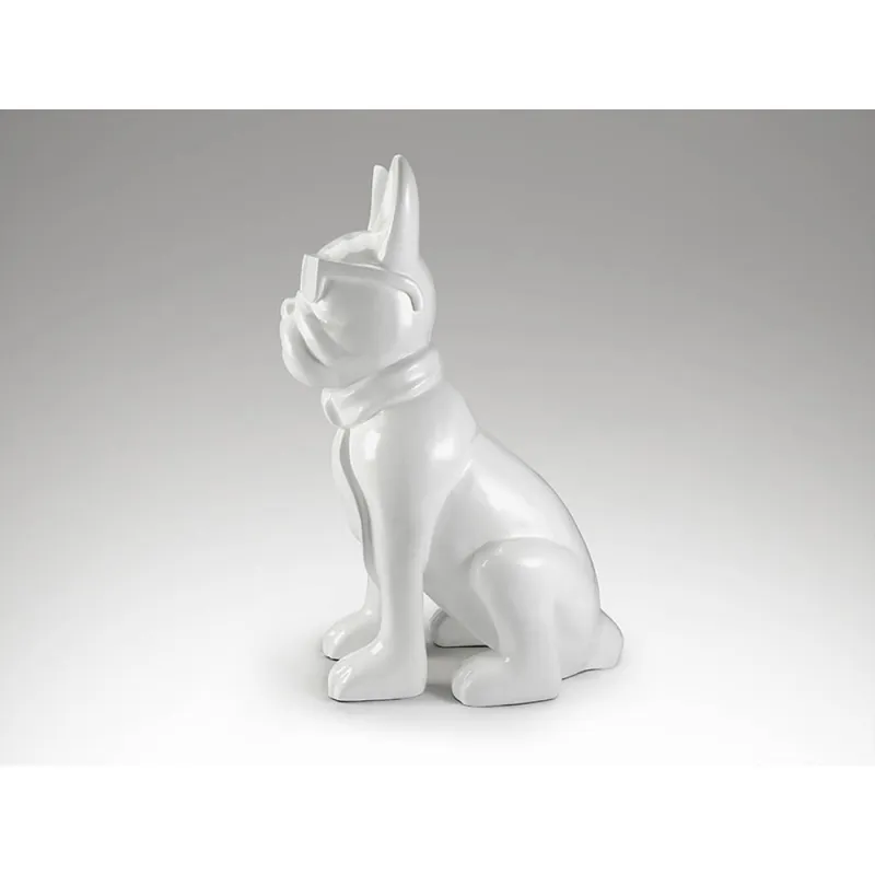 Figurina Decorativa Schuller ·Bulldog Frances· Large Figure, White 722599 Spania
