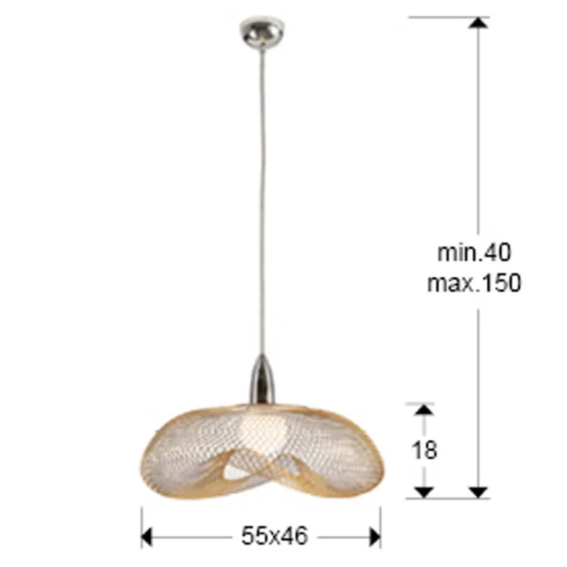 Pendul Schuller ·Forma· Lamp 1L., Chrome/Gold 735964 E27 Spania