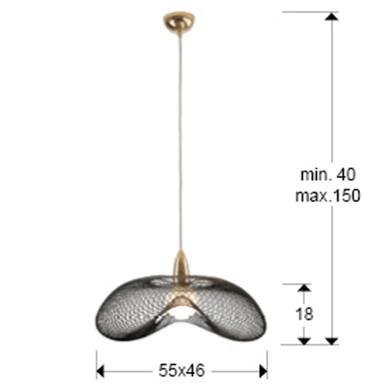 Pendul Schuller ·Forma· Lamp 1L., Gold/Black 735971 E27 Spania